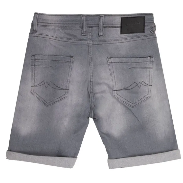 DEELUXE 74 Short arvin délavé avec revers Enfant GRIS Discount