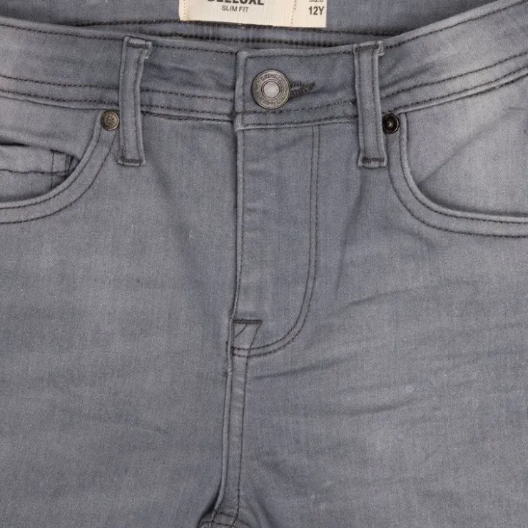 DEELUXE 74 Short arvin délavé avec revers Enfant GRIS Discount
