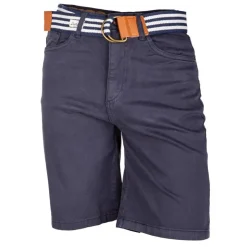 DEELUXE 74 Short avec ceinture tressée Homme BLEU FONCE Online