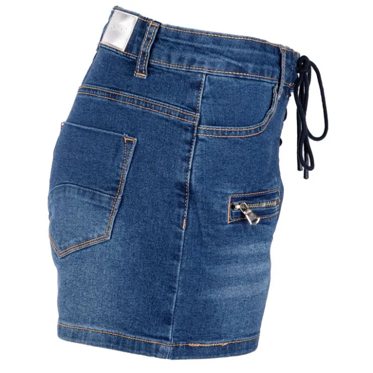 JOSEPH 'IN Short avec lacets medium blue denim délavé Femme BLEU Online