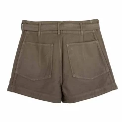 HAPPY Short billie poches plaquées avec ceinture Femme KAKI Clearance