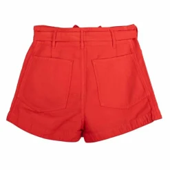 HAPPY Short billie poches plaquées avec ceinture Femme ROUGE Best