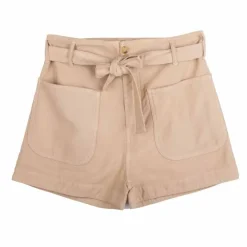 HAPPY Short billie poches plaquées avec ceinture Femme BEIGE Best