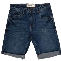 DEELUXE 74 Short foncée denim avec revers Enfant BLEU Online