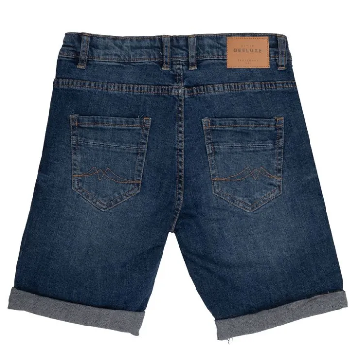 DEELUXE 74 Short foncée denim avec revers Enfant BLEU Online