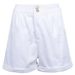 LA PETITE ETOILE Short coton léger taille élastique solet Femme BLANC Clearance