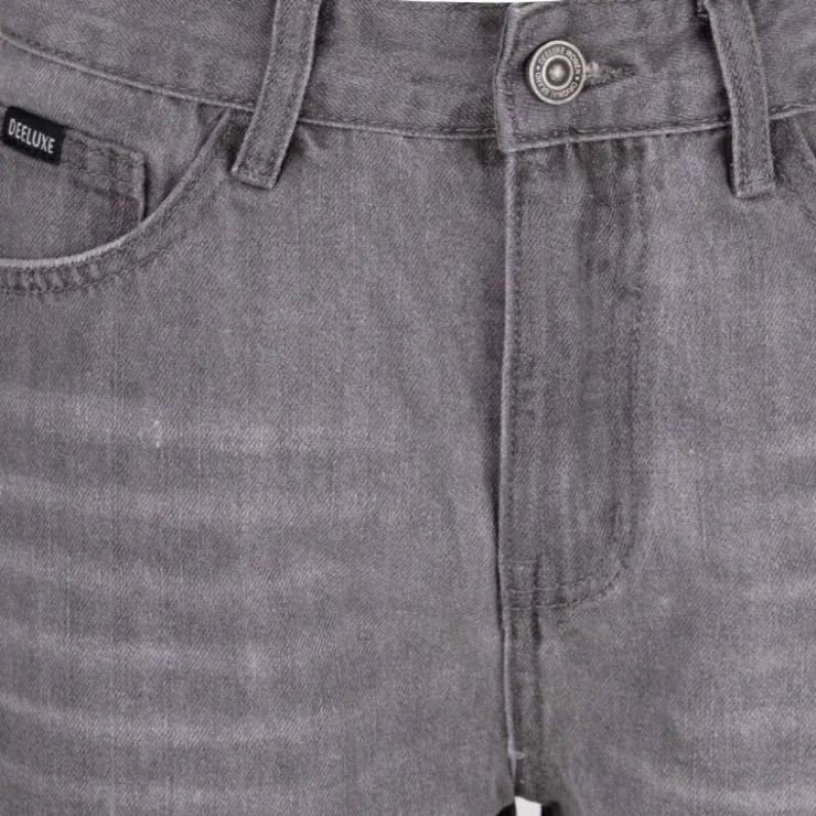 DEELUXE 74 Short court délavé jean avec ourlets Femme GRIS Clearance