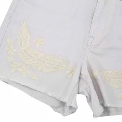 TOMMY HILFIGER Short court jean avec broderie Femme BLANC Sale