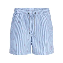 JACK & JONES Short de bain à rayures avec flamants roses Homme BLEU New