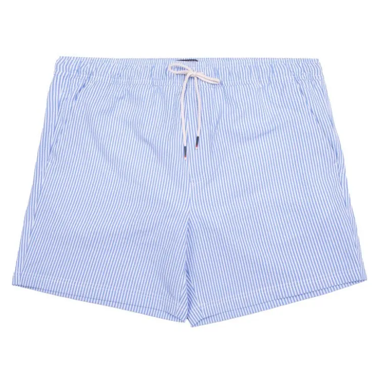 DOCKERS Short de bain court à rayures Homme BLEU Sale