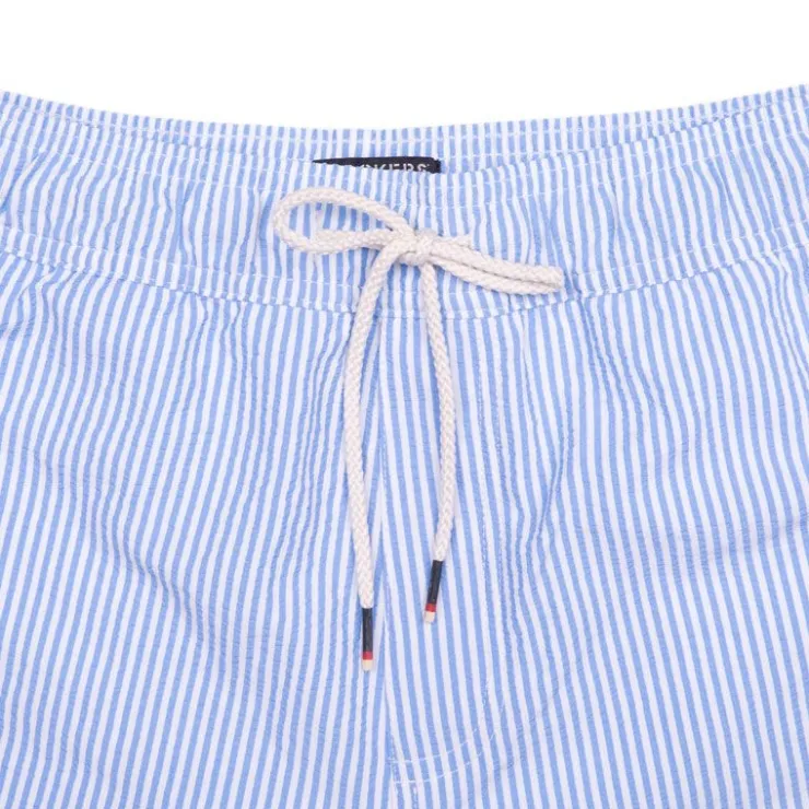 DOCKERS Short de bain court à rayures Homme BLEU Sale