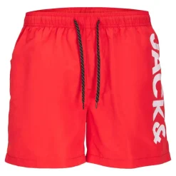 JACK & JONES Short de bain haruba regular uni Homme ORANGE New
