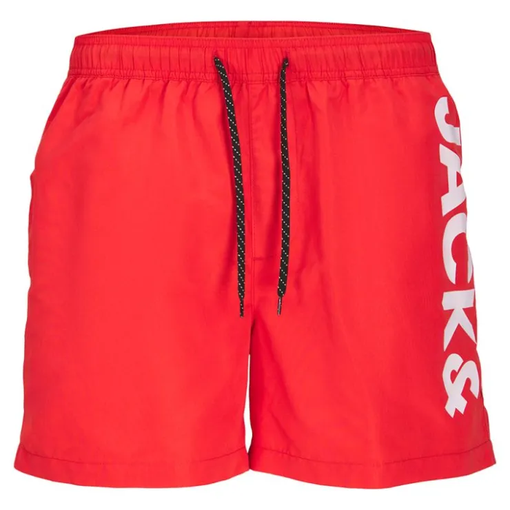 JACK & JONES Short de bain haruba regular uni Homme ORANGE New