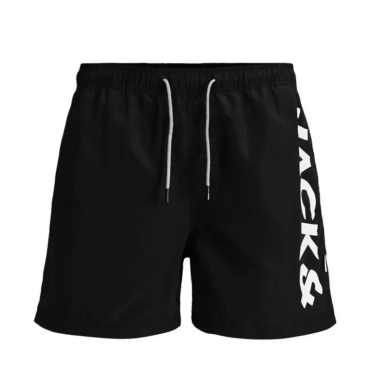 JACK & JONES Short de bain haruba regular uni Homme NOIR Best