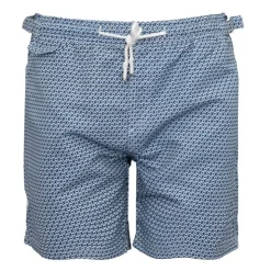 DEELUXE 74 Short de bain navy basil imprimé Homme BLEU Discount
