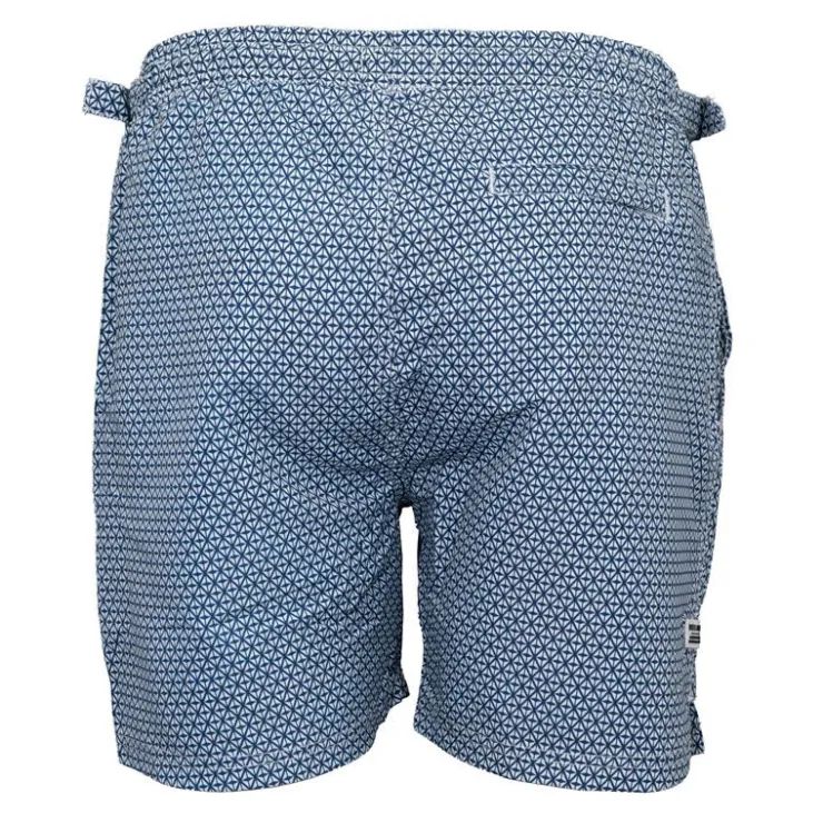 DEELUXE 74 Short de bain navy basil imprimé Homme BLEU Discount