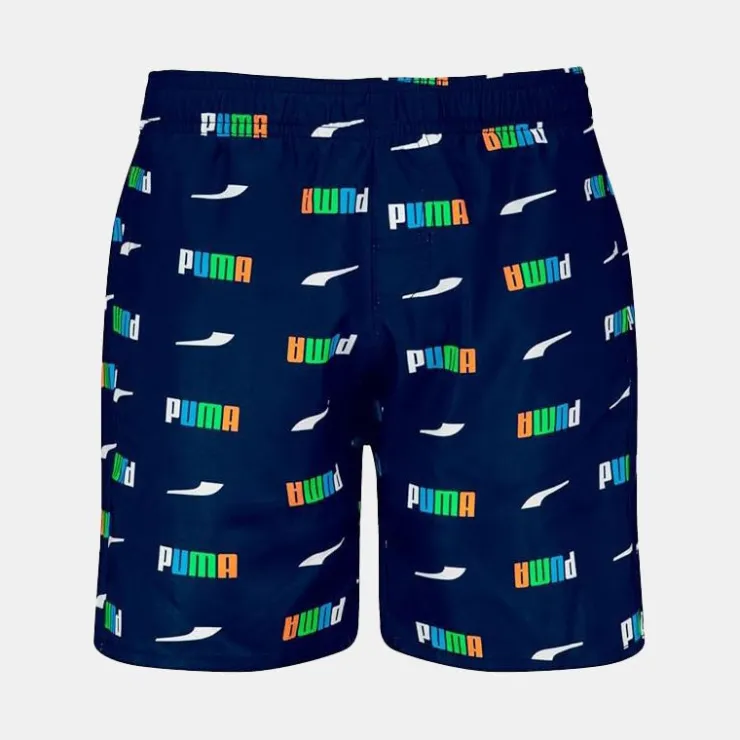 PUMA Short de bain navy imprimé de couleurs Enfant BLEU FONCE Hot
