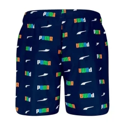 PUMA Short de bain navy imprimé de couleurs Enfant BLEU FONCE Hot