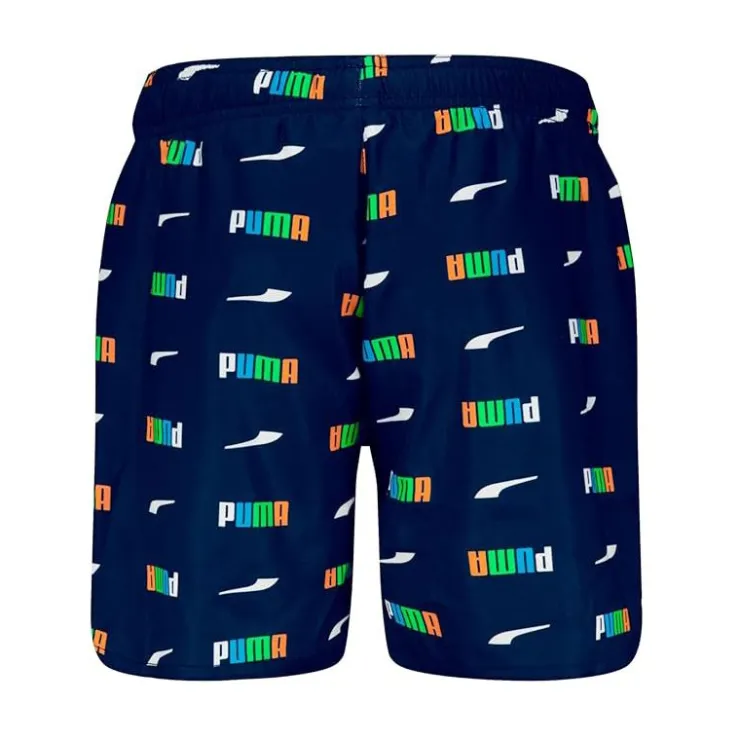 PUMA Short de bain navy imprimé de couleurs Enfant BLEU FONCE Hot