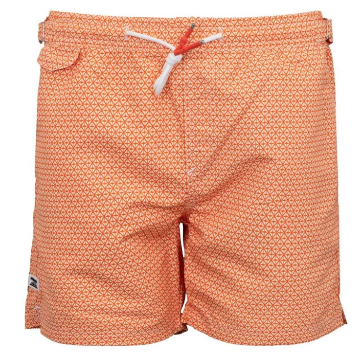DEELUXE 74 Short de bain basil avec imprimé graphique Homme ORANGE Hot