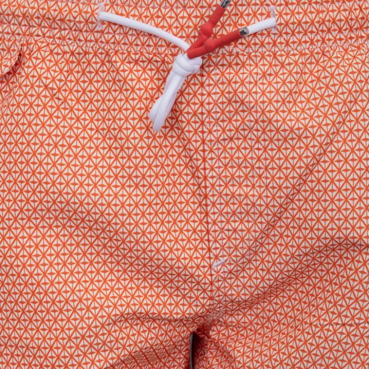 DEELUXE 74 Short de bain basil avec imprimé graphique Homme ORANGE Hot