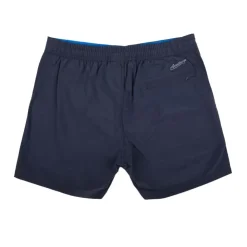 APPARTINENZA Short de bain uni avec bouton Homme BLEU FONCE Hot