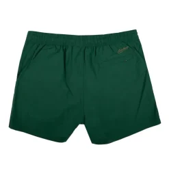 APPARTINENZA Short de bain uni avec bouton Homme VERT FONCE Online