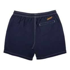 APPARTINENZA Short de bain uni avec surpiqure Homme BLEU FONCE Outlet