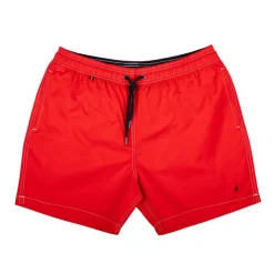 APPARTINENZA Short de bain uni avec surpiqure Homme ROUGE Outlet