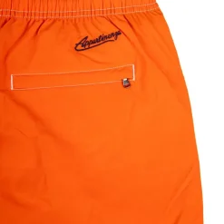 APPARTINENZA Short de bain uni avec surpiqure Homme ORANGE Clearance