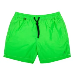 APPARTINENZA Short de bain uni avec surpiqure Homme VERT New