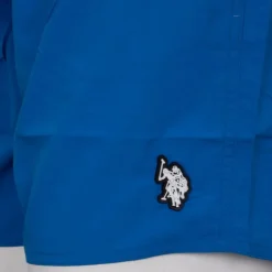 US POLO Short de bain uni noir logo brodé Homme BLEU ROI Sale
