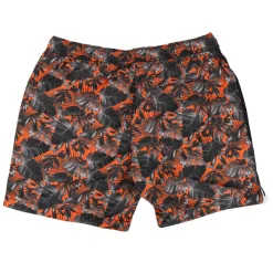 BLAGGIO Short de bain zady imprimé tropical ganse bicolore Homme ORANGE Discount