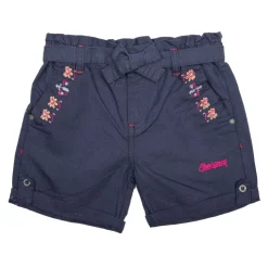 CHEVIGNON Short en coton avec ceinture et motif à fleurs Enfant BLEU FONCE Discount
