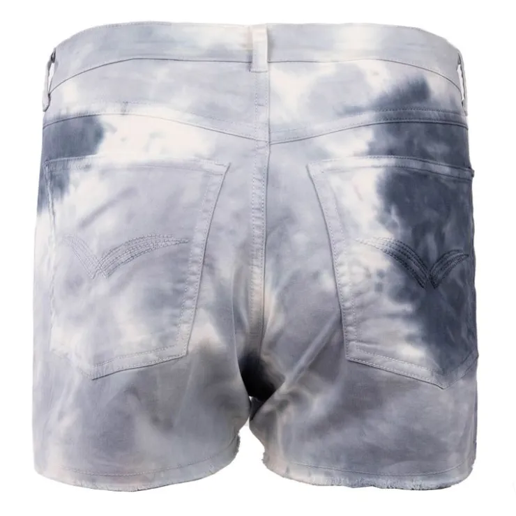 VON DUTCH Short en jean tie&dye Femme BLEU Clearance