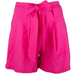 LA PETITE ETOILE Short en lin taille haute avec ceinture amelya Femme ROSE Discount