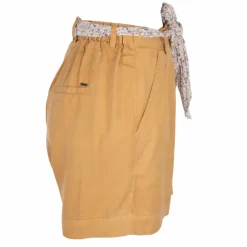 DEELUXE 74 Short fluide ceinture foulard imprimé fleurie Femme MARRON Online