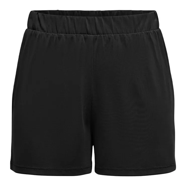 ONLY Short Hannah uni taille élastiquée Femme NOIR Sale
