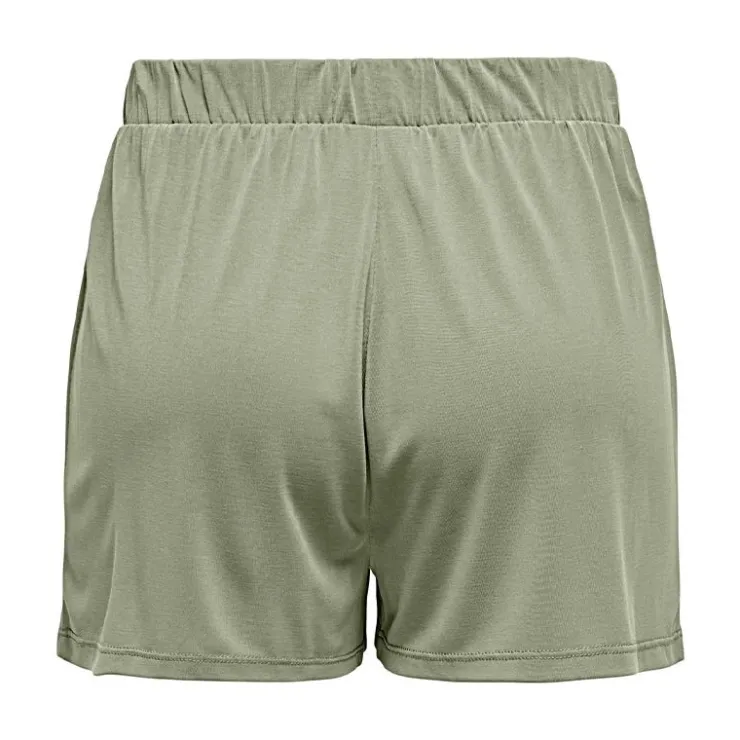ONLY Short Hannah uni taille élastiquée Femme VERT CLAIR New