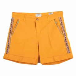 HAPPY Short honeystud galons habillé coton doux ourlets à pince Femme JAUNE Best