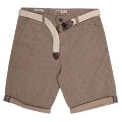 DEELUXE 74 Short imprimé ancre napua avec ceinture tressée Homme MARRON CLAIR Clearance