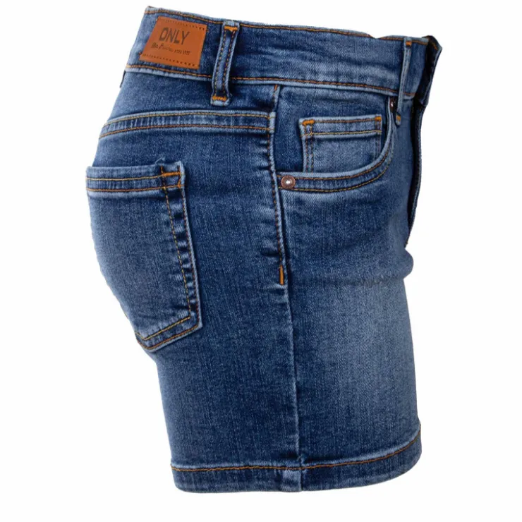 KIDS ONLY Short jean délavé coton BCI doux stretch Fille BLEU Clearance