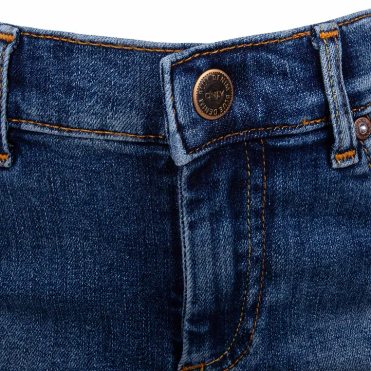 KIDS ONLY Short jean délavé coton BCI doux stretch Fille BLEU Clearance