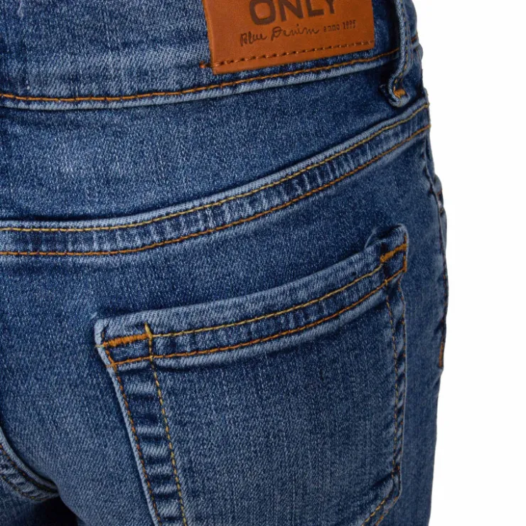 KIDS ONLY Short jean délavé coton BCI doux stretch Fille BLEU Clearance