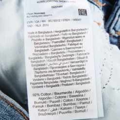 KIDS ONLY Short jean délavé coton BCI doux stretch Fille BLEU Clearance