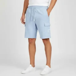 JACK & JONES Short kane cargo uni ceinture élastique Homme BLEU CLAIR Hot