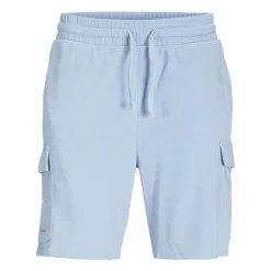 JACK & JONES Short kane cargo uni ceinture élastique Homme BLEU CLAIR Hot