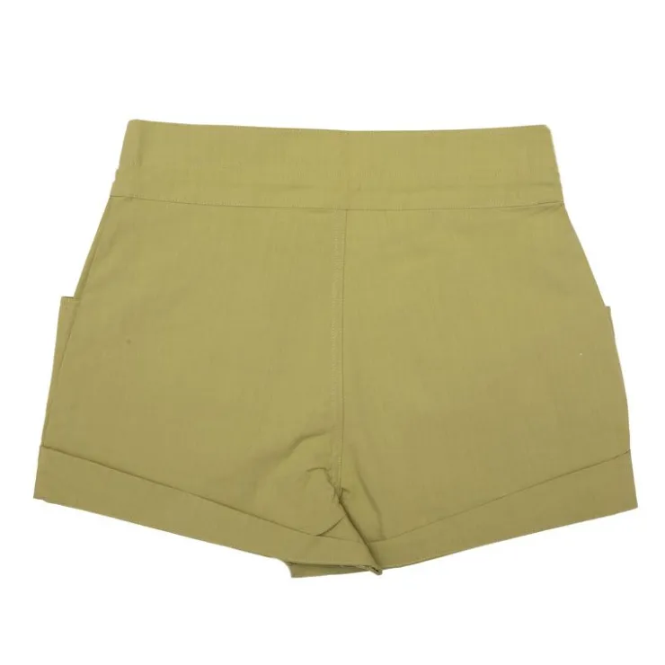 ANTIK BATIK Short kim court à revers Femme KAKI Sale