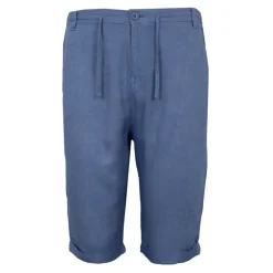 PANAME BROTHERS Short lin mélangé cordon de serrage bali Homme BLEU INDIGO Outlet