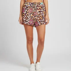 HOLLY AND JOEY Short léopard palma court imprimé vintage Femme MULTICOLORE Discount